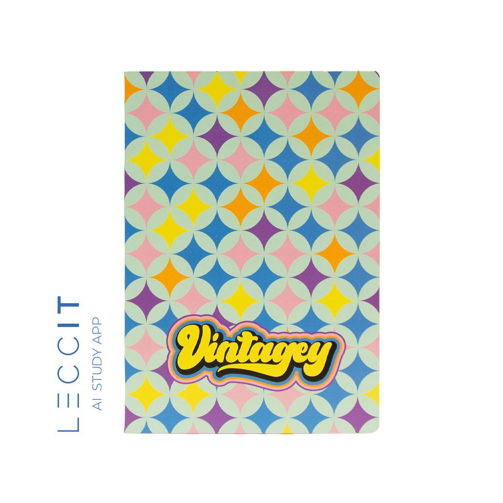 Caderno Agrafado A4 Pautado VINTAGEY Diamond 48 Folhas