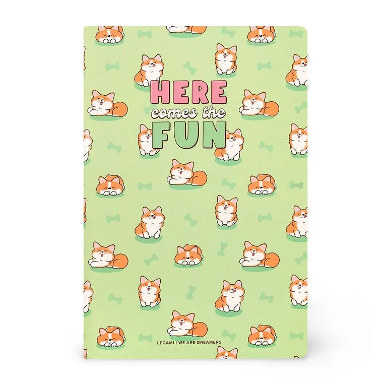 Caderno A5 Pautado Corgi Legami