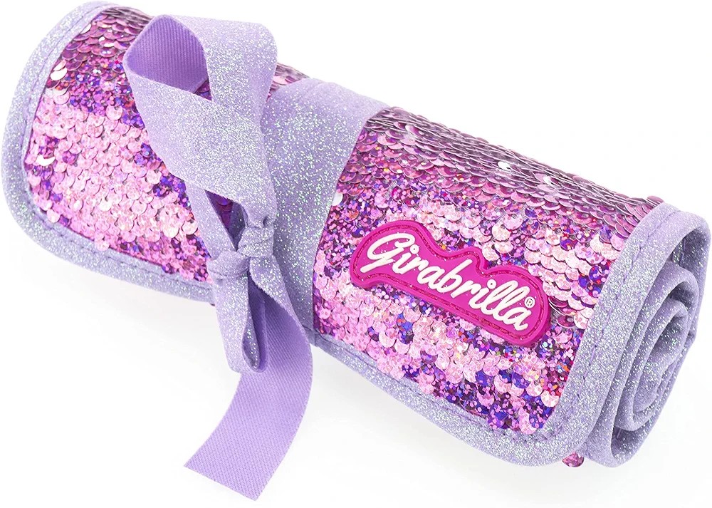 Estojo roll up com carga Nice Girabrilla Lilás - 18 peças