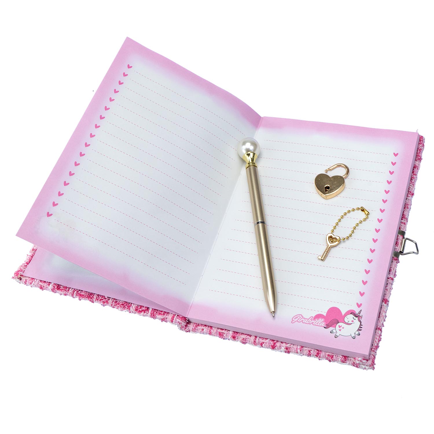 Diário e lápis e autocolantes NICE Girabrilla