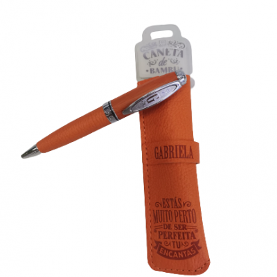 H&H - Caneta de Bambú com Bolsa Gabriela