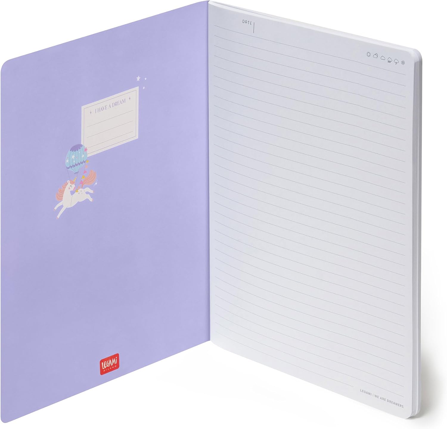 Caderno Grande B5 Pautado Unicorn Legami