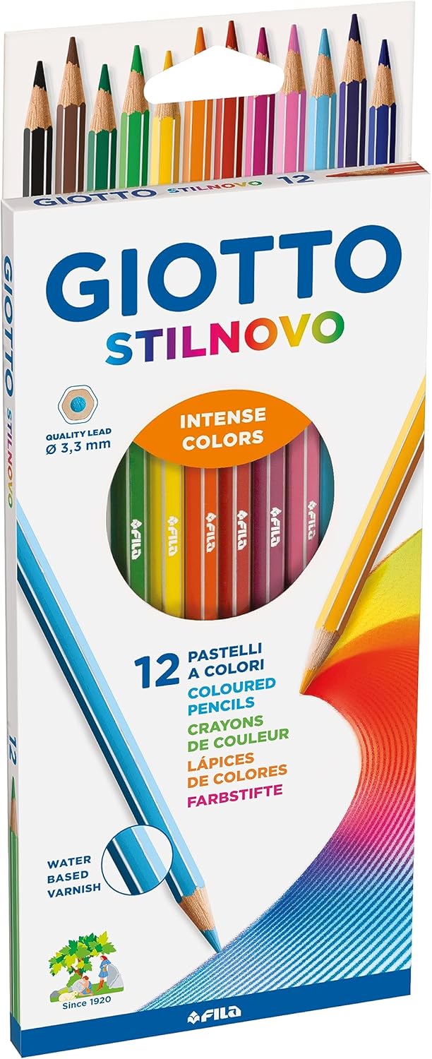 LÁPIS DE COR GIOTTO STILNOVO CAIXA 12 UNIDADES