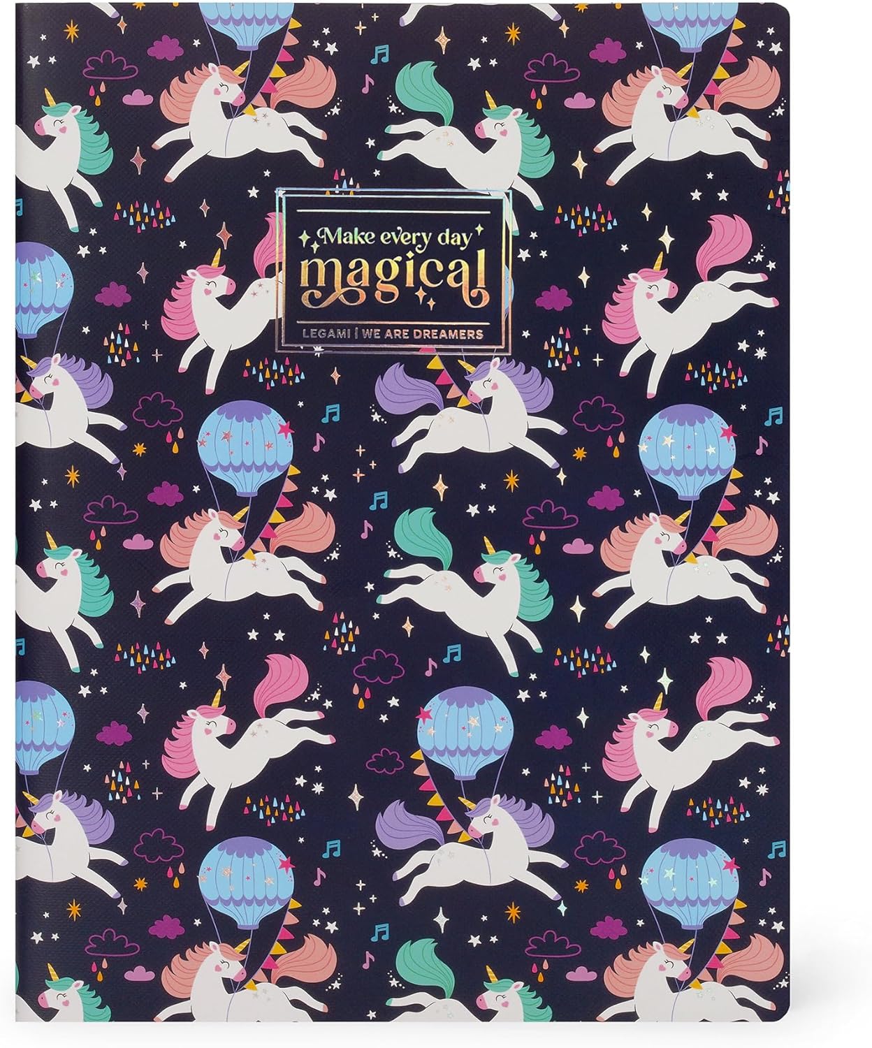 Caderno Grande B5 Pautado Unicorn Legami