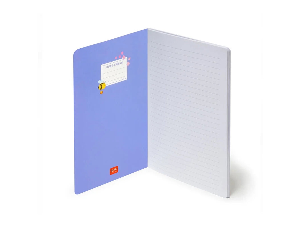 Caderno Grande B5 Pautado Bee Legami