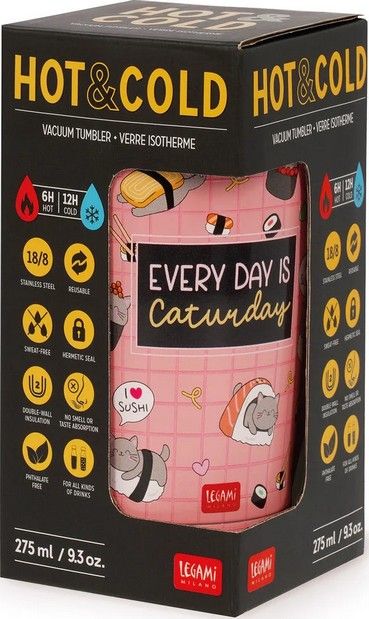 Copo Térmico Legami | Sushi Cat Legami  Perfeito para chá, café, sumo ou água