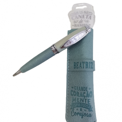 H&H - Caneta de Bambú com Bolsa - Beatriz