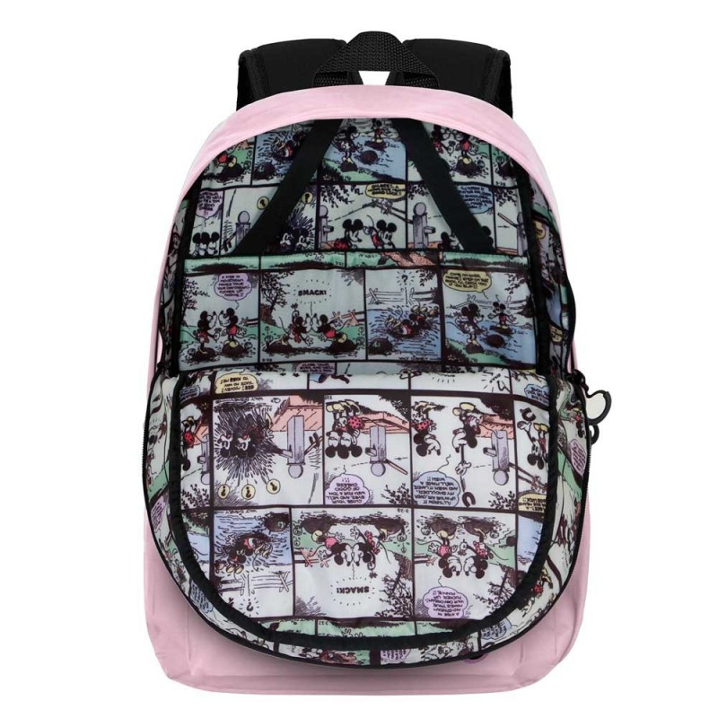   Mochila rosa Minnie Mouse com design elegante 