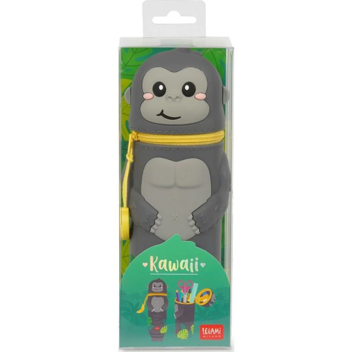 Estojo 2 em 1 em Silicone Kawaii Legami | Gorila