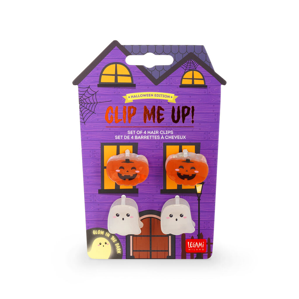 Conjunto de 4 Ganchinhos Halloween: Trick or Treat