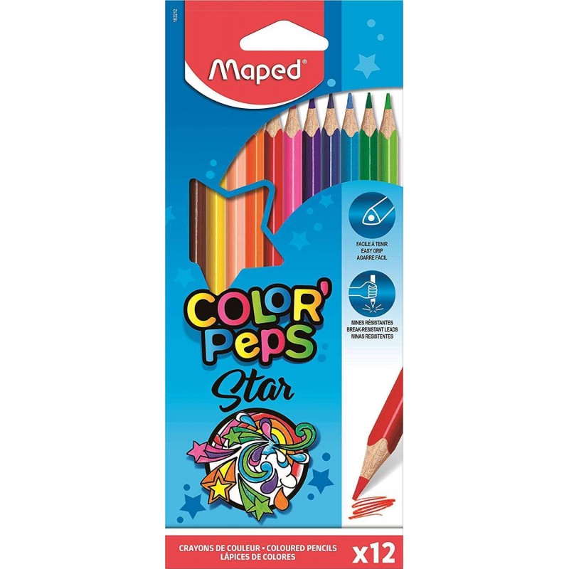 Lápis de Cor Maped Star  - Caixa 12 unidades