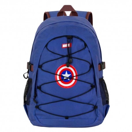 Mochila Marvel Capitão América Karactermania Azul