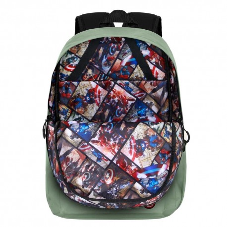 Mochila Marvel Capitão América Morandi Cinza por Karactermania
