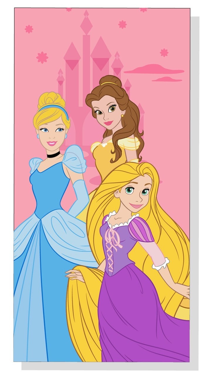 Toalha de praia em microfibra para criança Disney Princess