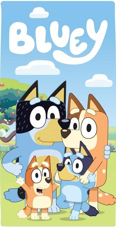 Toalha da Bluey e Bingo de 70x140cm