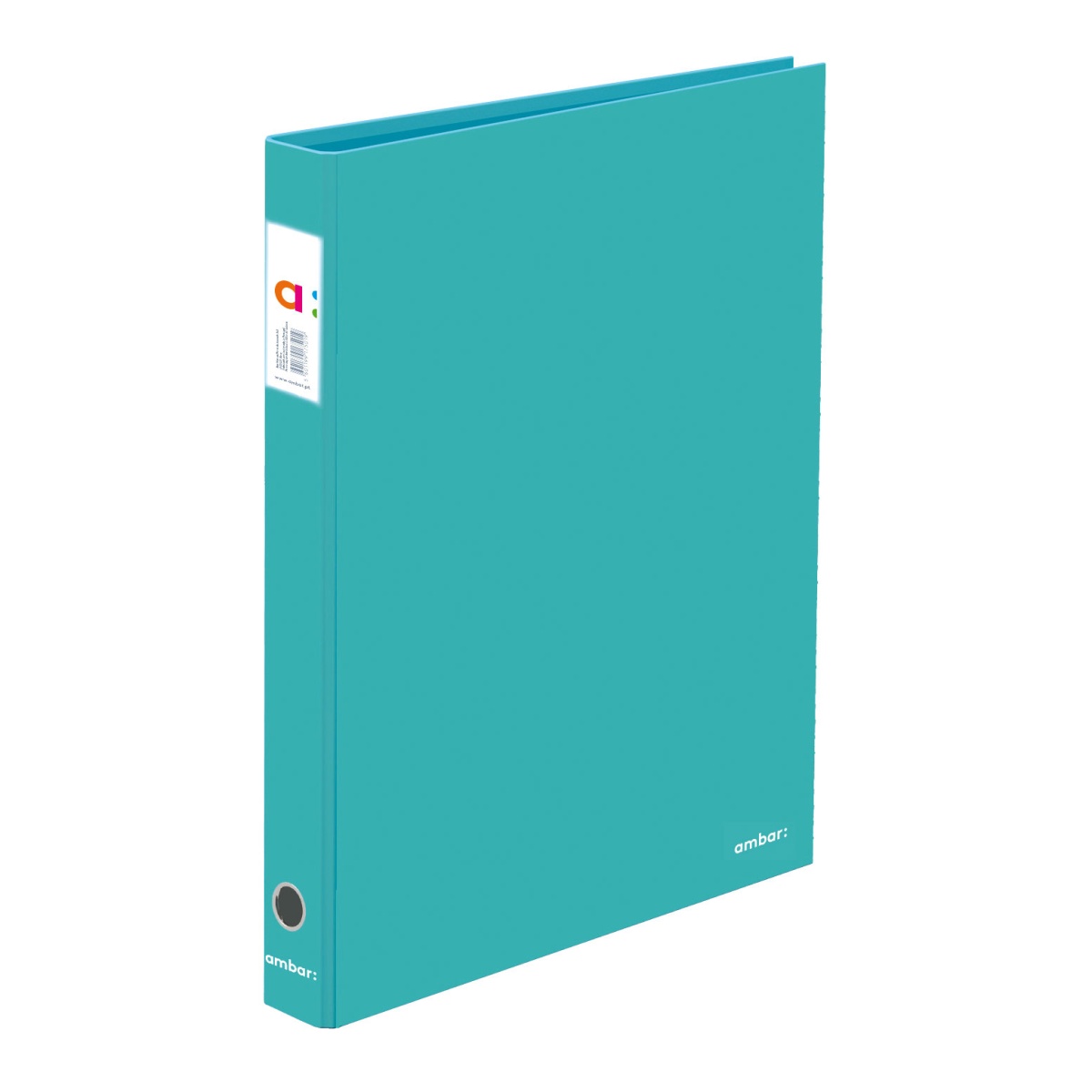 Dossier escolar A4 AMBAR School lombada estreita 2 argolas azul celeste