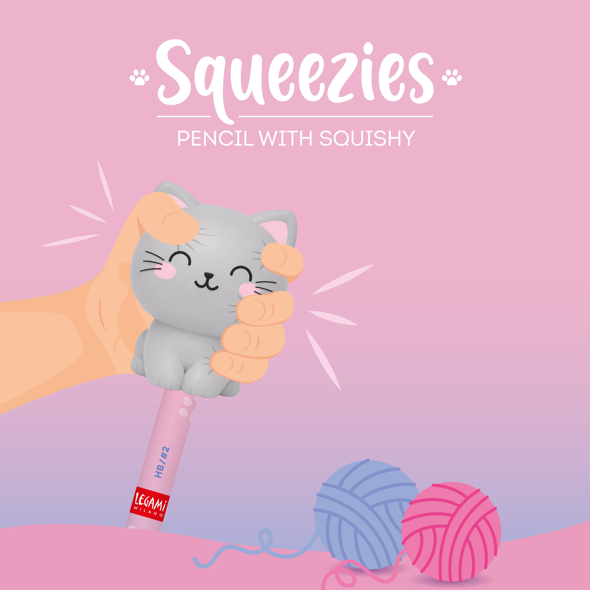 Lápis com Squishy Kitty: Legami