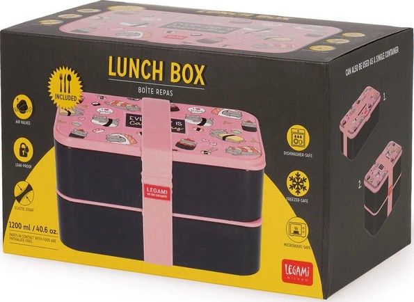Lancheira / Caixa de lanche Gato Sushi 1200 ml Legami